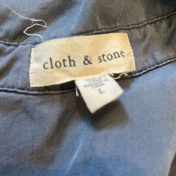 Cloth & Stone Slate Shirt Dress 100 percent Tencil size large - Picture 3 of 6